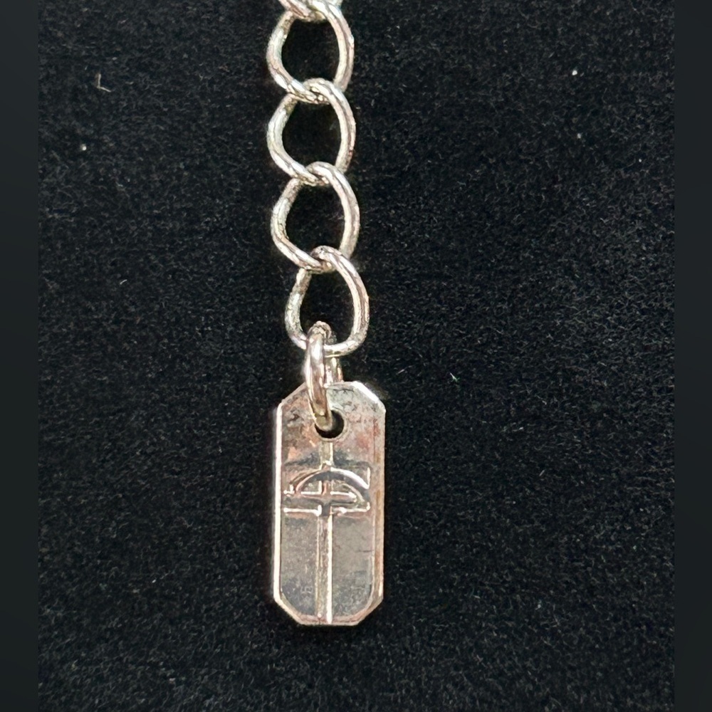 Vintage Christine Collection Pink White Rhinestone Silver Toned Fashion Necklace - Picture 8 of 10